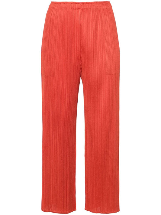 Pleated cropped trousers