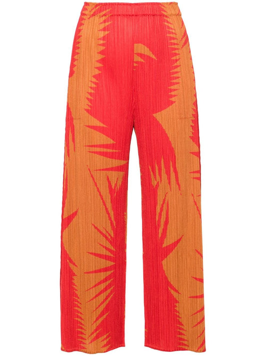 Printed cropped trousers