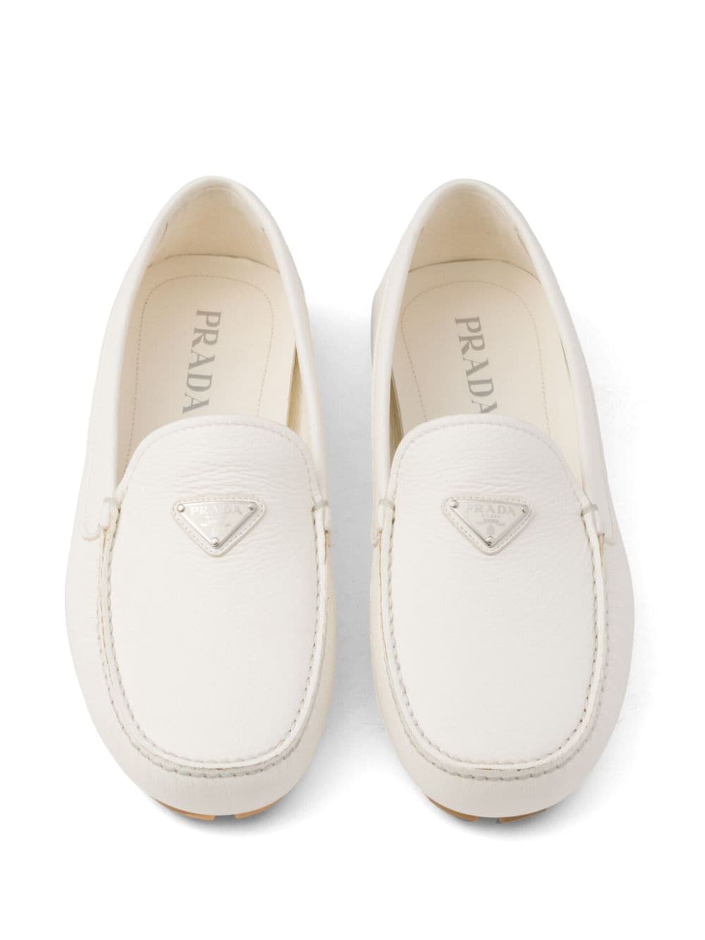 Logo leather loafers