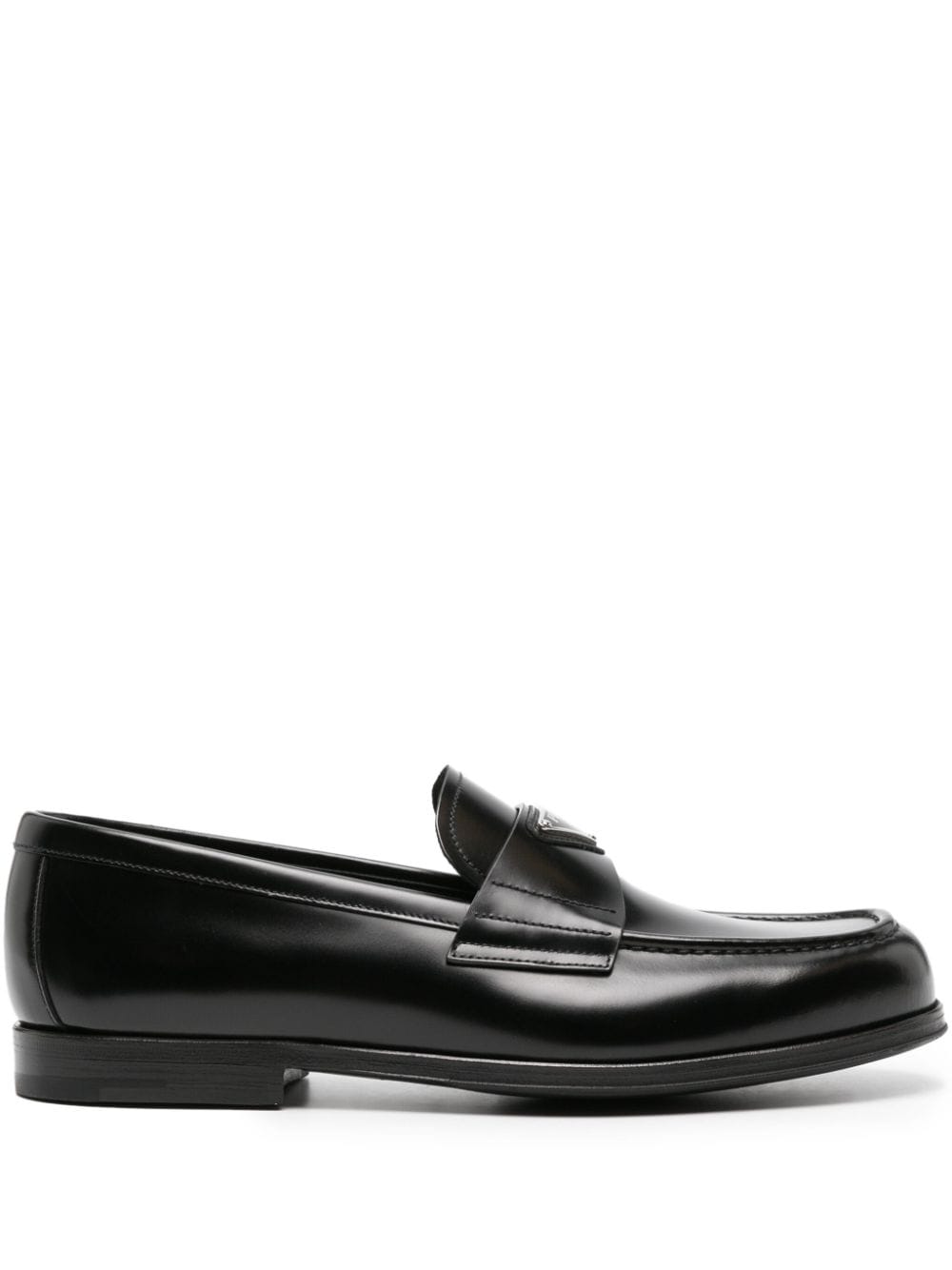 Brushed leather loafers