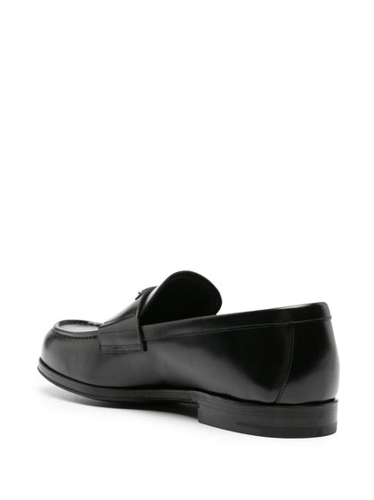 Brushed leather loafers