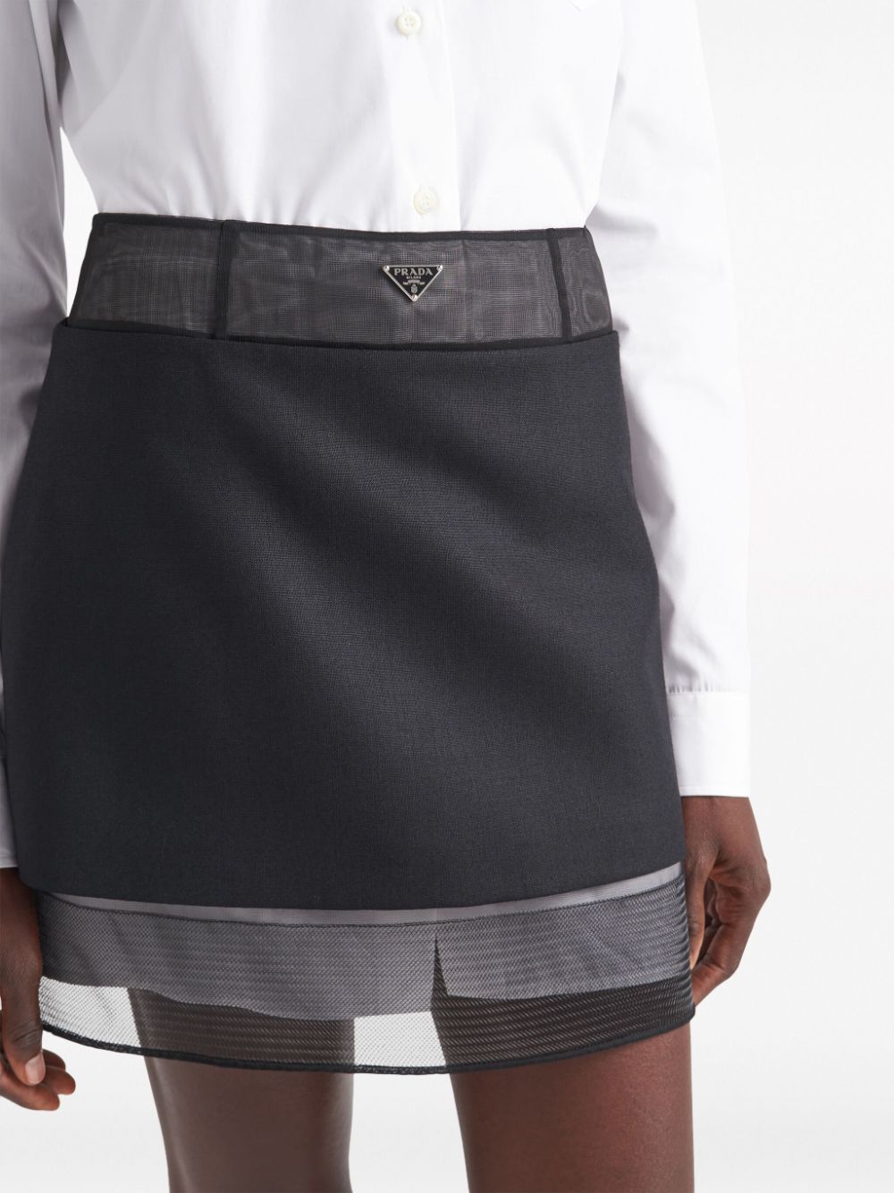 Wool mini skirt