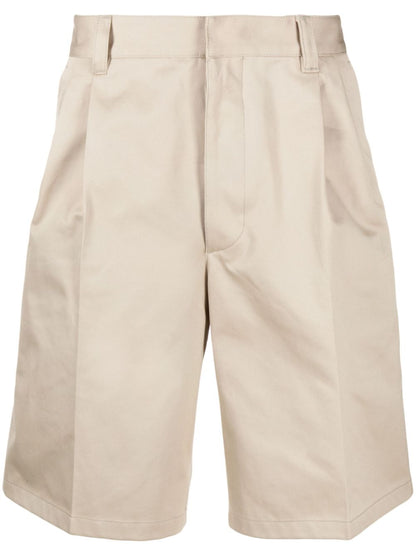 Cotton wide-leg bermudas