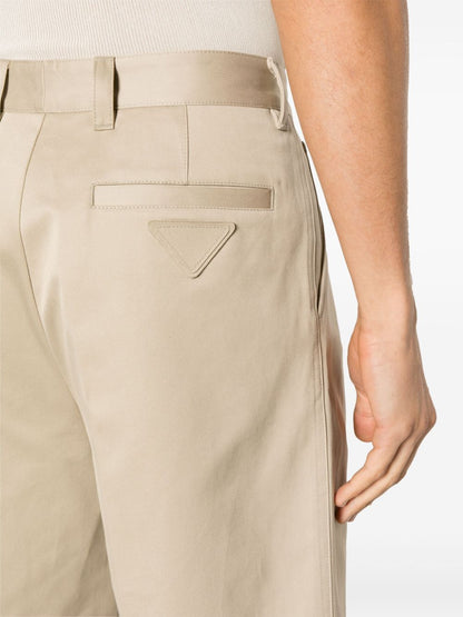 Cotton wide-leg bermudas