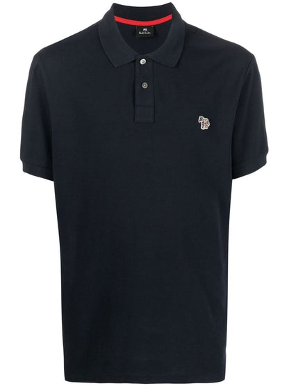 Zebra logo cotton polo shirt