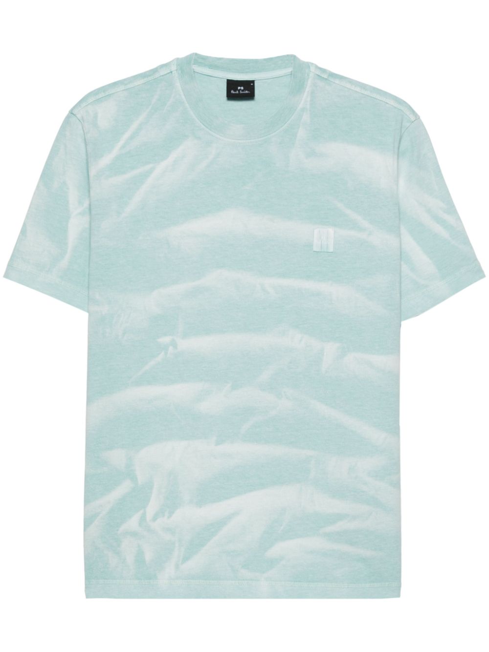 Sun bleach print cotton t-shirt