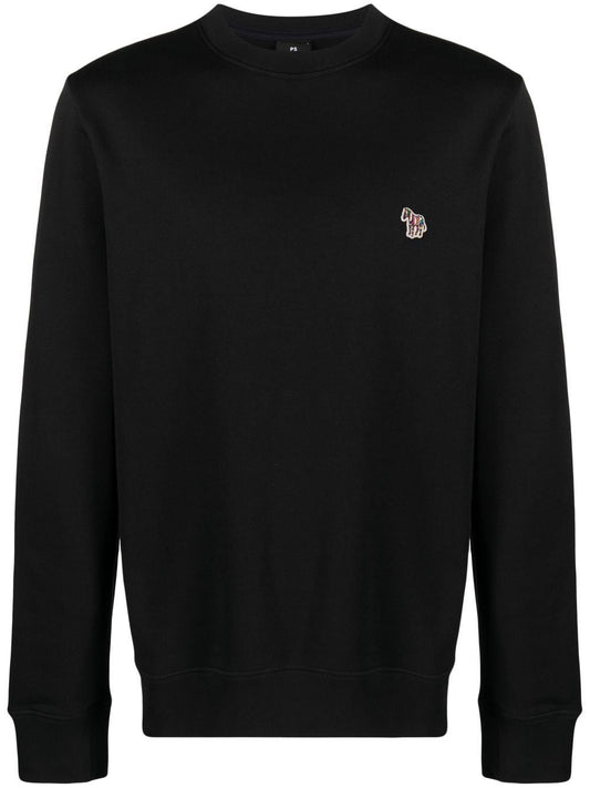 Zebra logo cotton sweatshirt