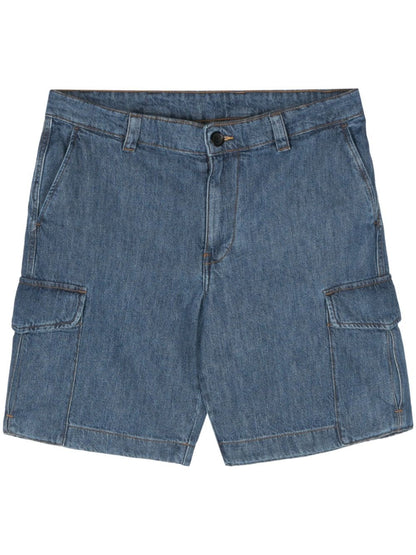 Denim cargo shorts