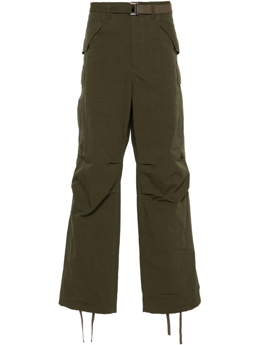 Cotton and nylon blend cargo trousers