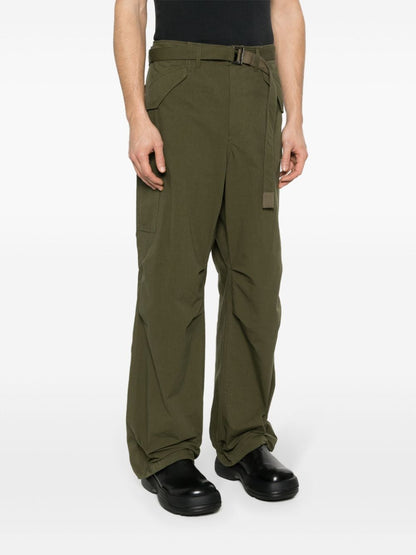 Cotton and nylon blend cargo trousers