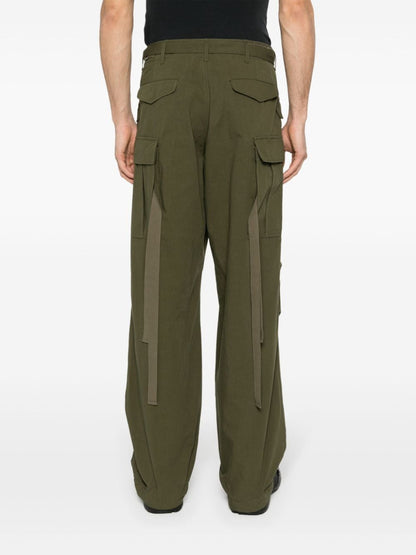 Cotton and nylon blend cargo trousers