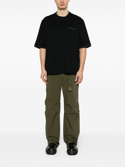 Cotton and nylon blend cargo trousers