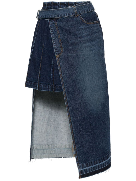 Denim long skirt