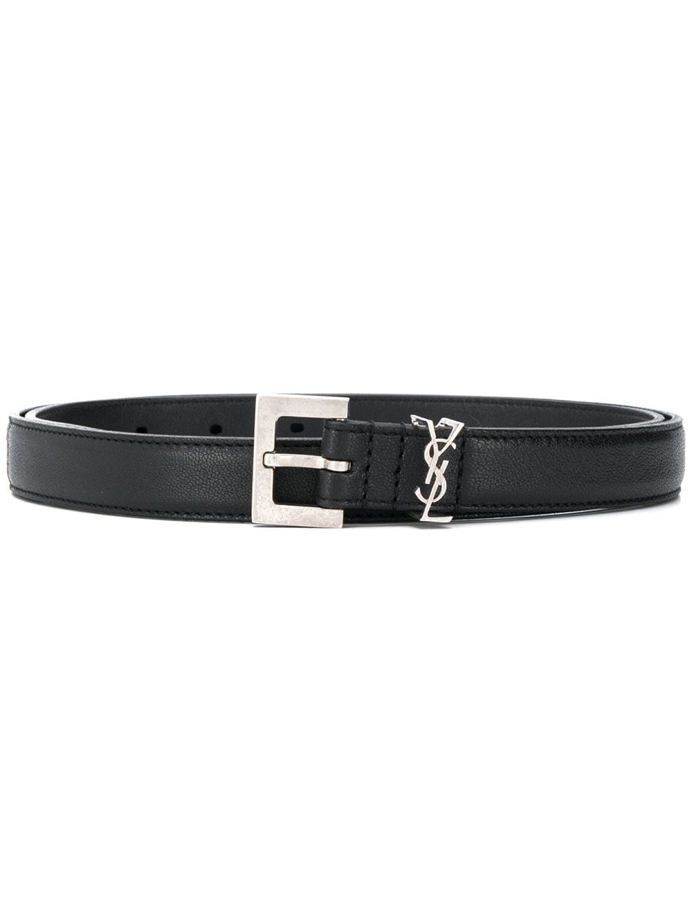 Monogram leather belt