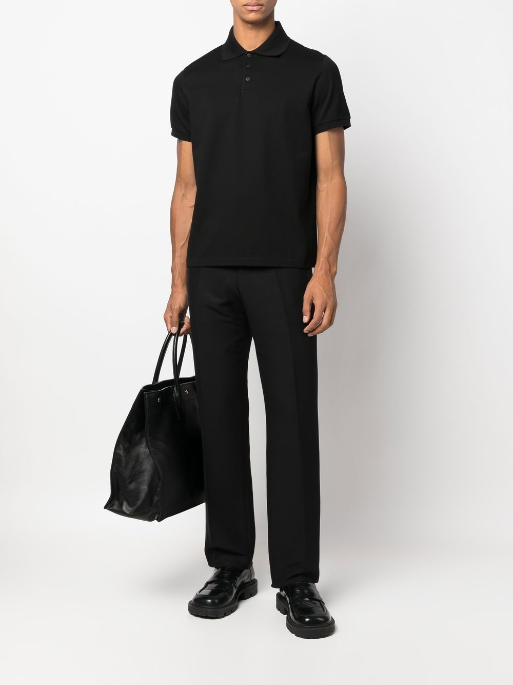 Monogram cotton piqué polo shirt