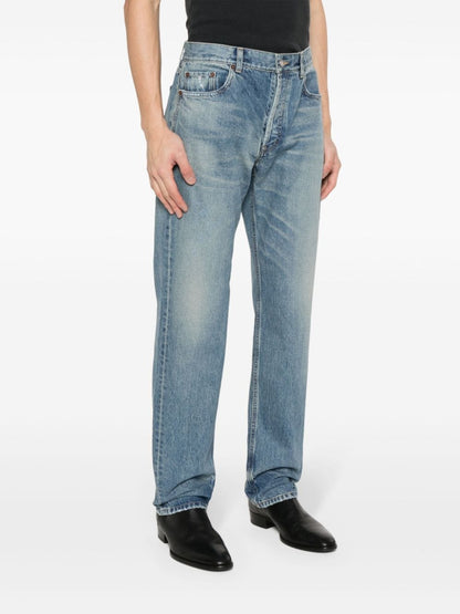 Straight leg denim jeans