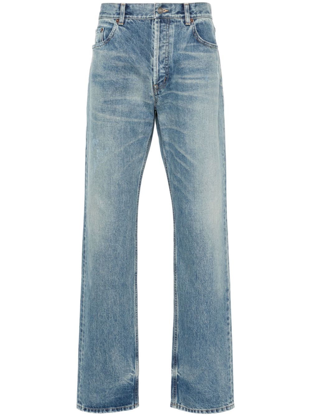 Straight leg denim jeans