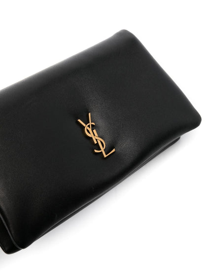 Monogram leather wallet on chain