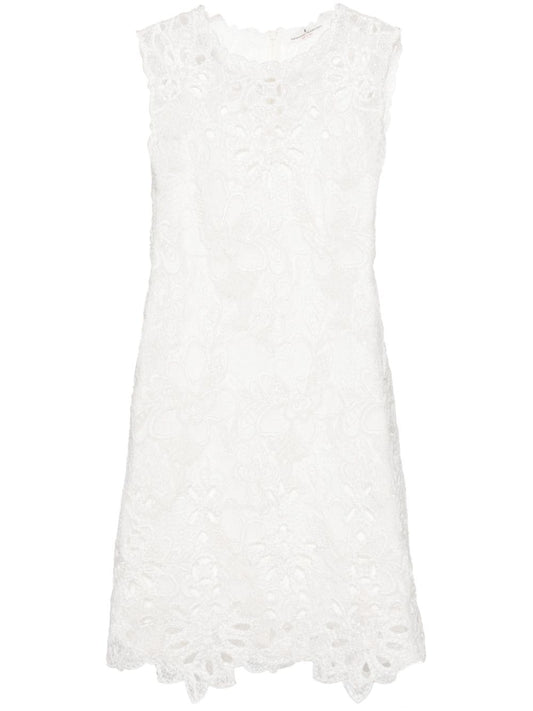 Embroidered lace short dress