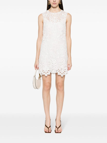 Embroidered lace short dress