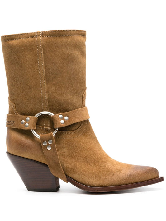 Suede texan boots