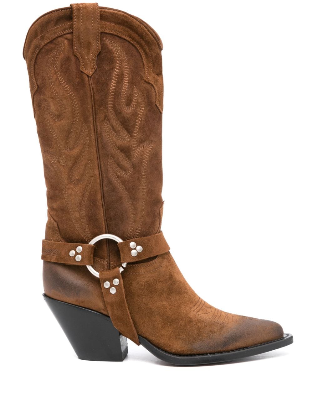 Suede texan boots