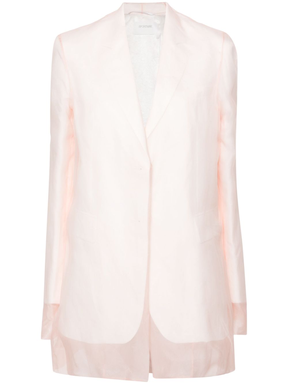 Silk single-breasted jacket