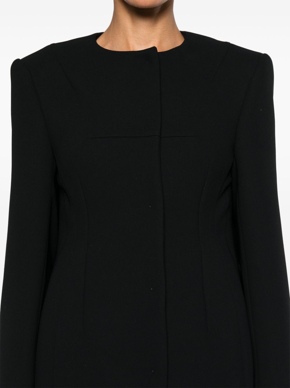 Tailored collarless jacket