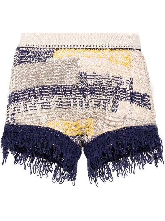 Cotton knitted shorts