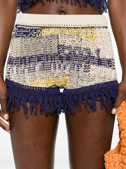 Cotton knitted shorts