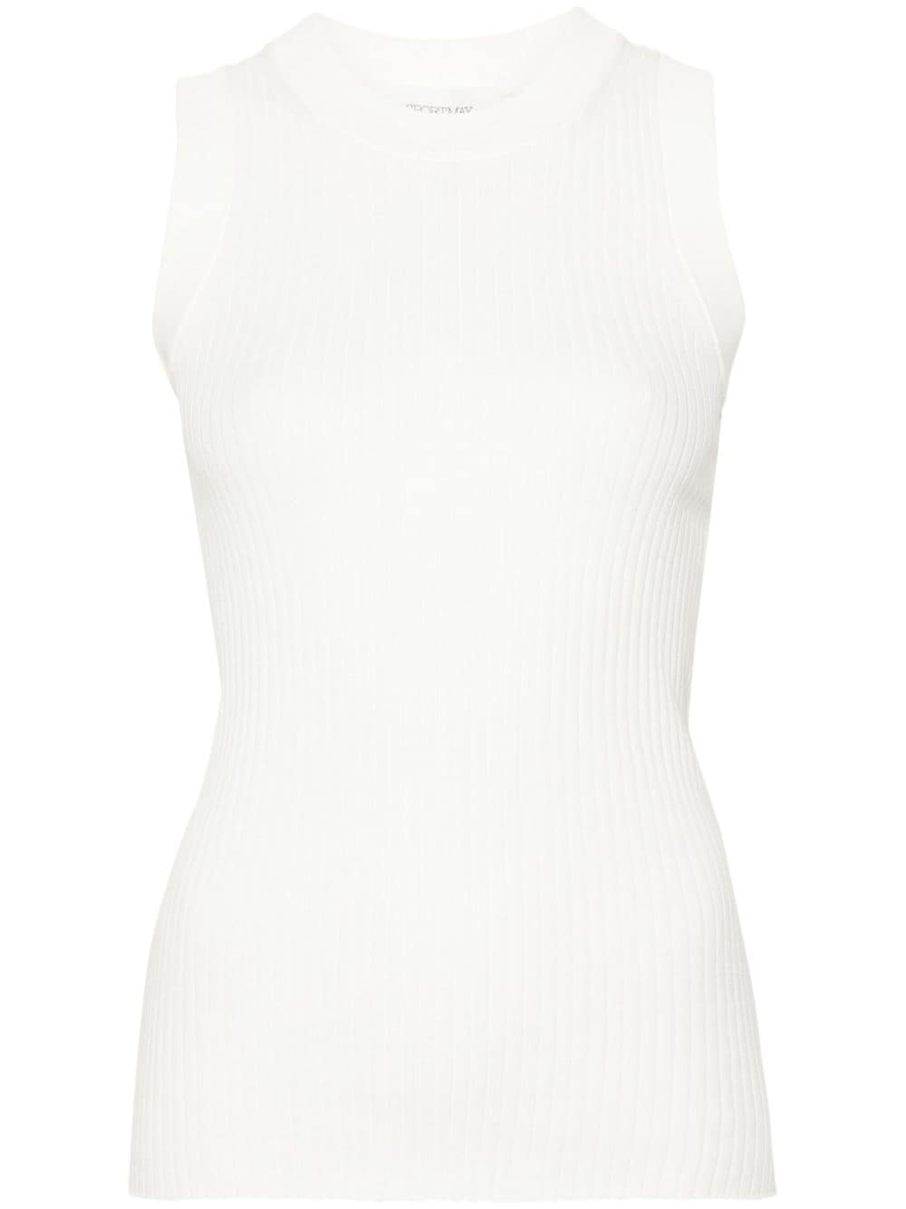 Ribbed cotton tank top