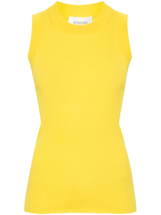 Ribbed cotton tank top