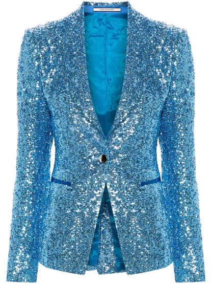 Sequined single-breasted jacket
