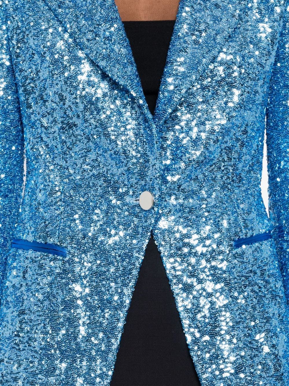 Sequined single-breasted jacket