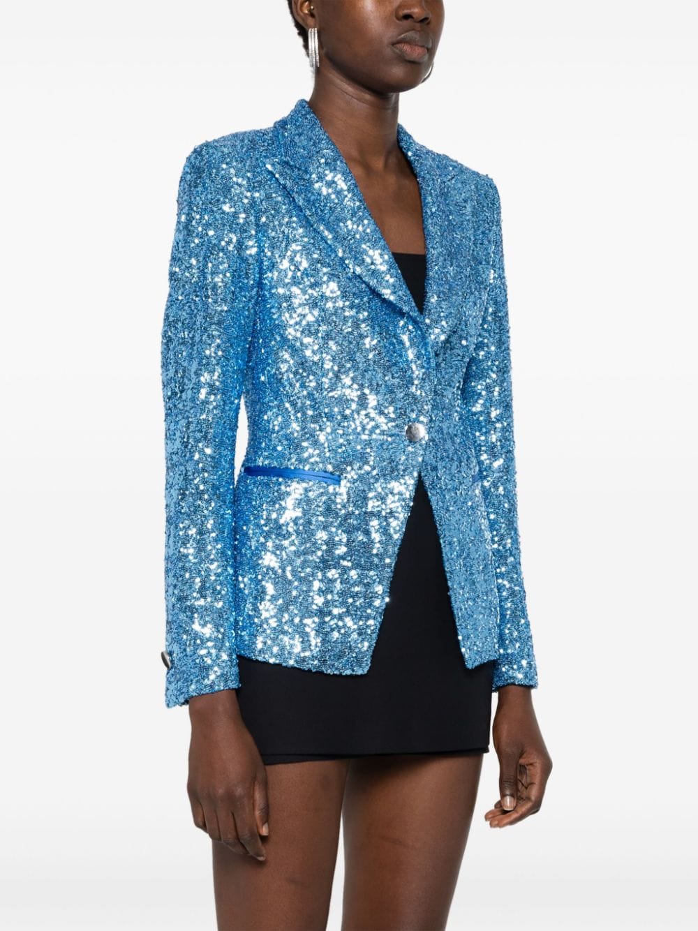 Sequined single-breasted jacket