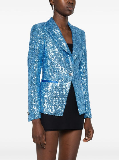 Sequined single-breasted jacket