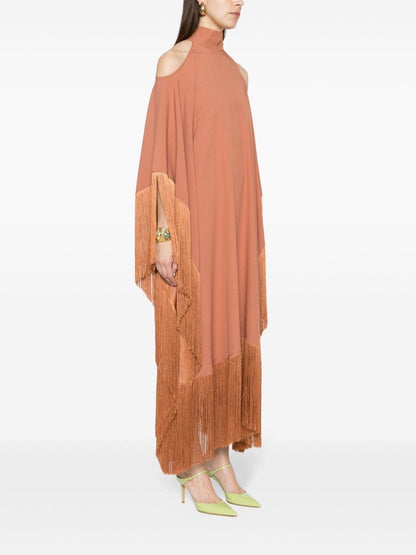 Divina fringed crêpe caftan