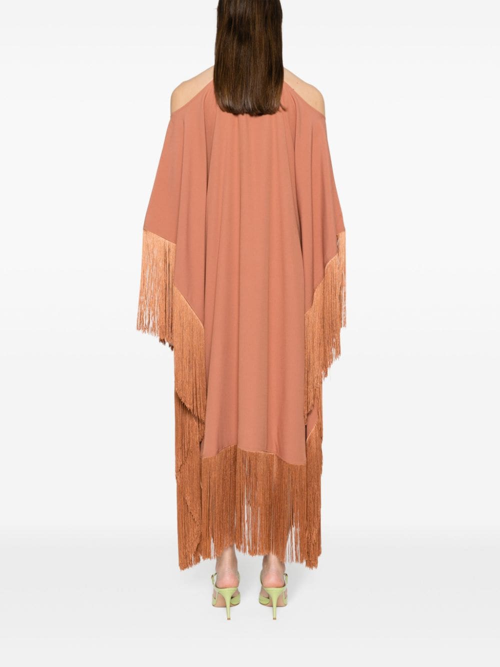 Divina fringed crêpe caftan