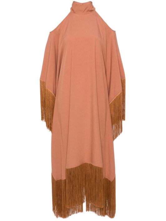 Divina fringed crêpe caftan