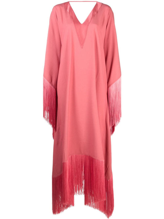 Very ross fringed crêpe kaftan