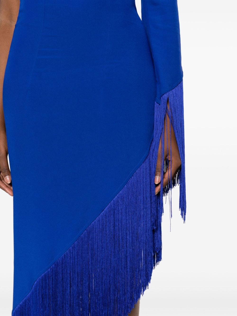 Aventador fringed crêpe long dress