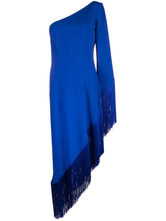 Aventador fringed crêpe long dress