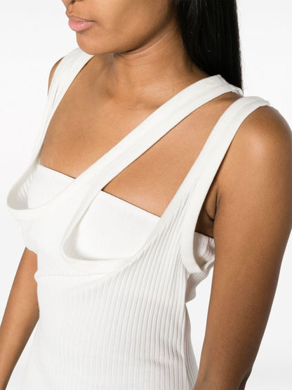 Ribbed jersey midi dress - runway