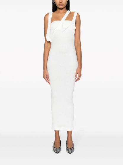 Ribbed jersey midi dress - runway