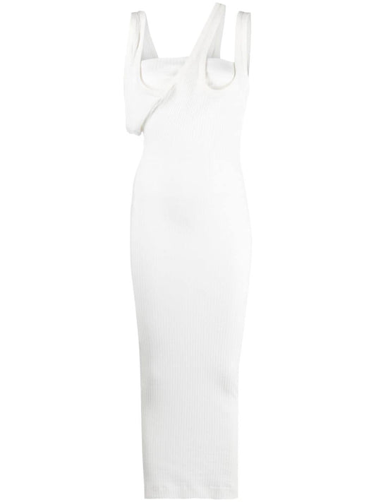 Ribbed jersey midi dress - runway