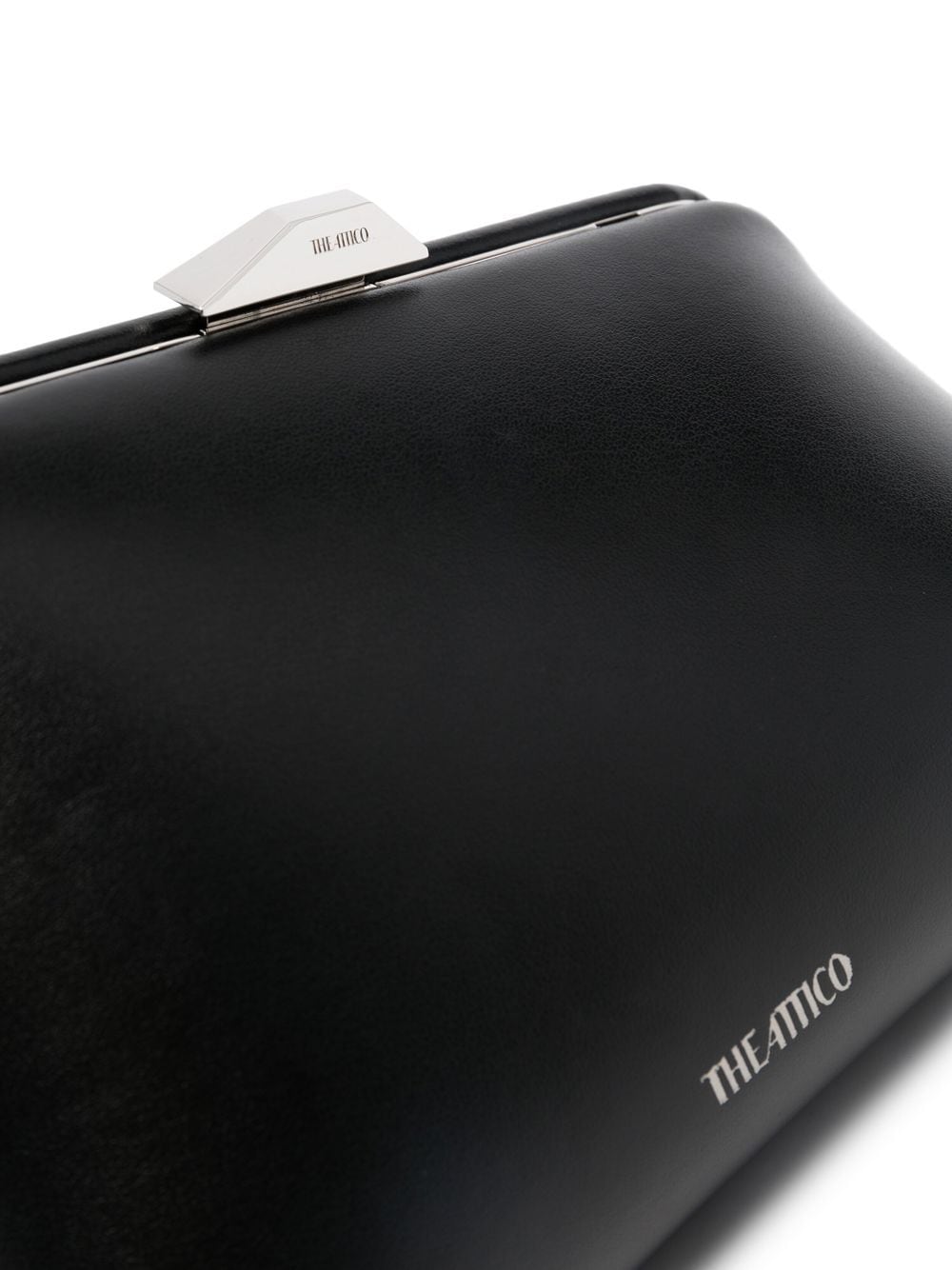 Midnight leather clutch bag