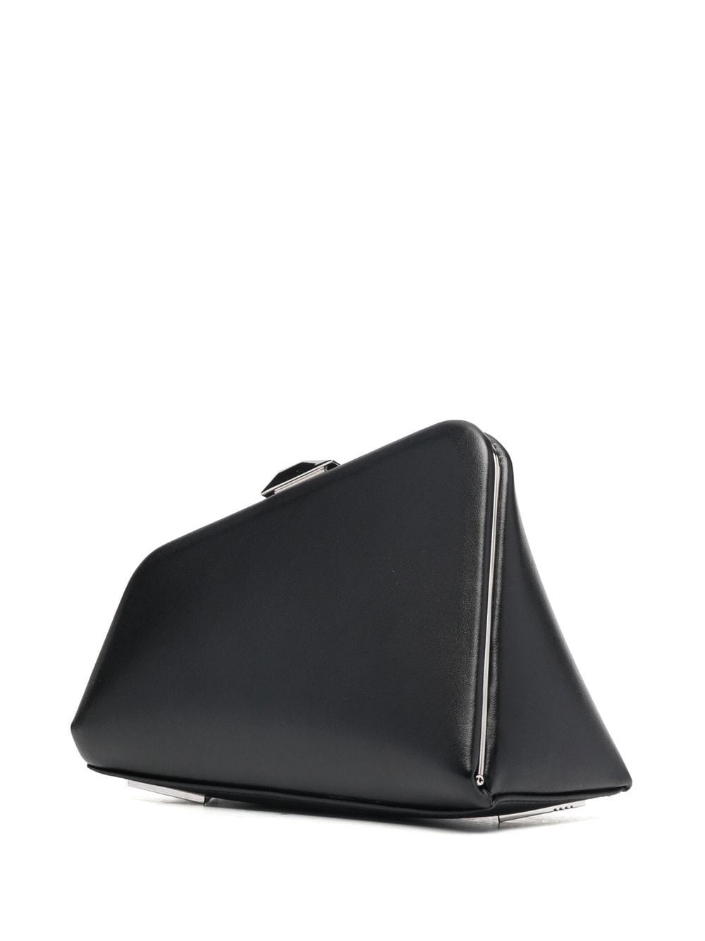 Midnight leather clutch bag