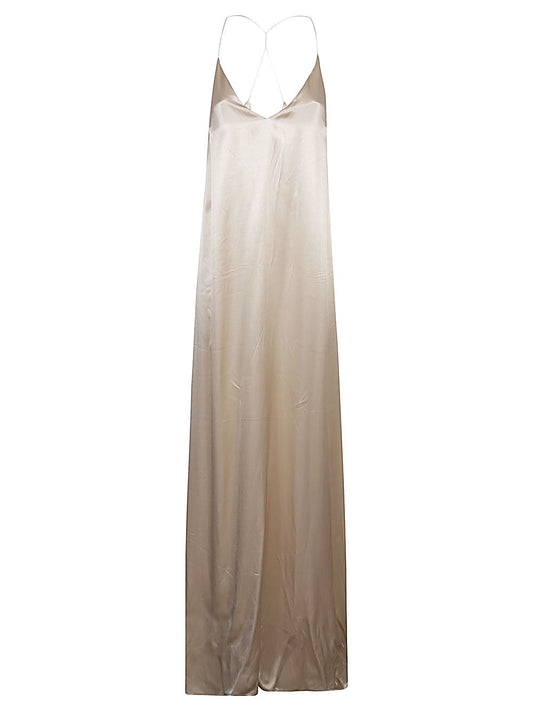 Athena long silk dress