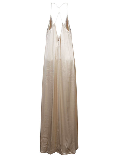 Athena long silk dress