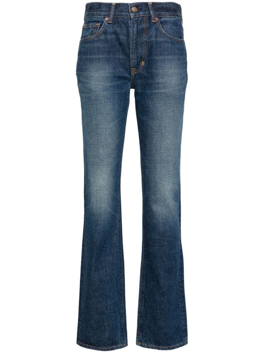 Straight leg denim jeans